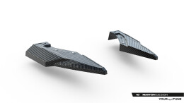 Carbon Fiber Heck Ansatz Flaps passend für Audi Q8 S-Line Mk1 FL