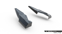 Carbon Fiber Heck Ansatz Flaps passend für Audi Q8 S-Line Mk1 FL