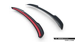 Heck Spoiler Aufsatz Abrisskante passend für Renault Clio Mk5 Facelift schwarz Hochglanz