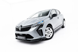 Cup Spoilerlippe Front Ansatz für Renault Clio Mk5 Facelift schwarz Hochglanz