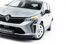 Cup Spoilerlippe Front Ansatz passend für Renault Clio Mk5 Facelift schwarz Hochglanz