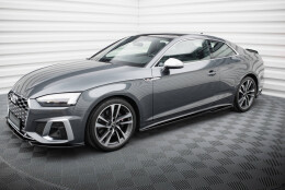 Diffusor Satz Audi A5 S-Line Coupe F5 Facelift schwarz matt