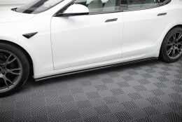 Diffusor Satz Tesla Model S Plaid Mk1 Facelift schwarz matt