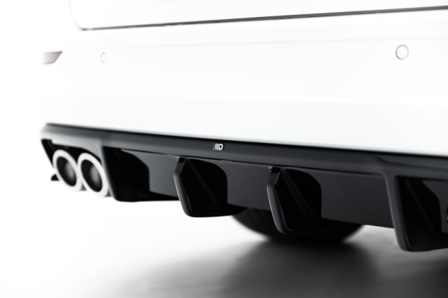 Street+ Heck Ansatz Diffusor passend für VW Golf R Variant Mk8 / Mk8 FL schwarz Hochglanz