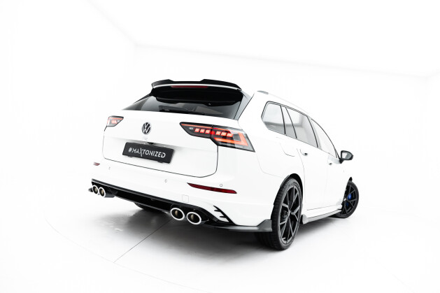 Street+ Heck Ansatz Flaps V.1 passend für VW Golf R Variant Mk8 / Mk8 FL schwarz Hochglanz