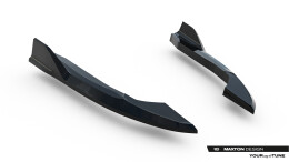 Heck Ansatz Flaps Diffusor V.1 für VW Golf R Variant Mk8 / Mk8 Facelift schwarz Hochglanz