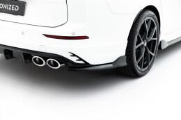 Street+ Heck Ansatz Flaps V.2 passend für VW Golf R Variant Mk8 / Mk8 FL schwarz Hochglanz