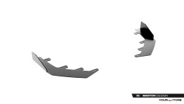 Front Stoßstange Flaps passend für Mercedes-AMG CLE 53 Aero C236 schwarz Hochglanz