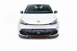 Cup Spoilerlippe Front Ansatz V.1 für Cupra Born Mk1 schwarz Hochglanz