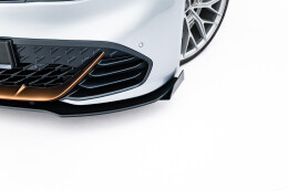 Street Pro Spoilerlippe Front Ansatz + Flaps passend für CUPRA Born Mk1 rot+ Hochglanz Flaps