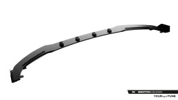 Street Pro Spoilerlippe Front Ansatz + Flaps passend für CUPRA Born Mk1 rot+ Hochglanz Flaps