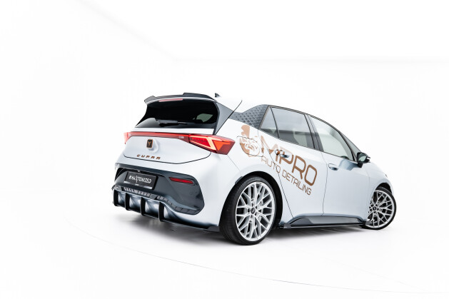 Hintere Seiten Flaps für Cupra Born Mk1 schwarz Hochglanz