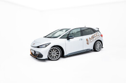 Street Pro Seitenschweller Leisten + Flaps passend für CUPRA Born Mk1 schwarz Hochglanz