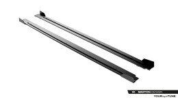 Street Pro Seitenschweller Ansatz Cup Leisten + Flaps für Cupra Born Mk1 schwarz Hochglanz