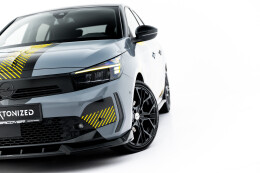 Cup Spoilerlippe Front Ansatz für Opel Corsa F Facelift (Mk6 Facelift) schwarz Hochglanz