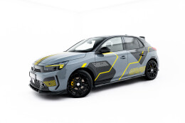 Seitenschweller Ansatz Cup Leisten für Opel Corsa F Facelift (Mk6 Facelift) schwarz Hochglanz