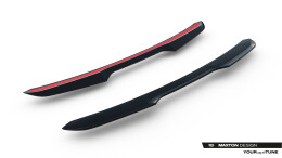 Unterer Heck Spoiler Aufsatz Abrisskante für Subaru WRX STI Mk2 schwarz Hochglanz