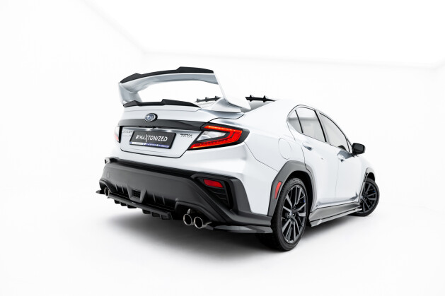 Heck Ansatz Flaps Diffusor für Subaru WRX STI Mk2 schwarz Hochglanz