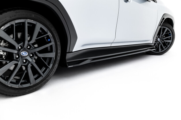 Seitenschweller Ansatz Cup Leisten für Subaru WRX STI Mk2 schwarz Hochglanz