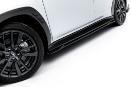 Seitenschweller Ansatz Cup Leisten für Subaru WRX STI Mk2 schwarz Hochglanz