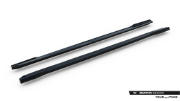 Seitenschweller Ansatz Cup Leisten für Subaru WRX STI Mk2 schwarz Hochglanz