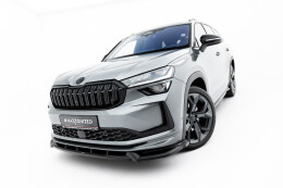 Cup Spoilerlippe Front Ansatz V.1 für Skoda Kodiaq Sportline Mk2 schwarz Hochglanz