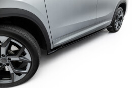 Street+ Seitenschweller Leisten passend für Skoda Kodiaq Sportline Mk2 schwarz Hochglanz