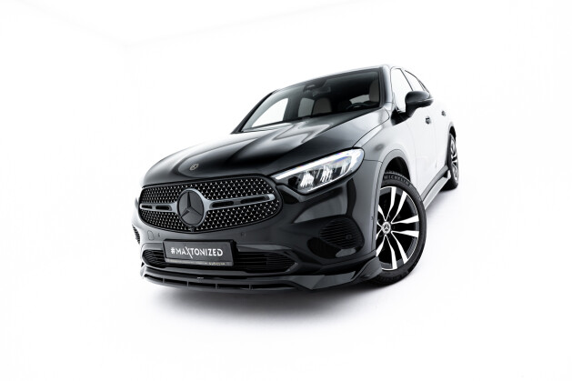 Cup Spoilerlippe Front Ansatz für Mercedes-Benz GLC Coupe C254 schwarz Hochglanz