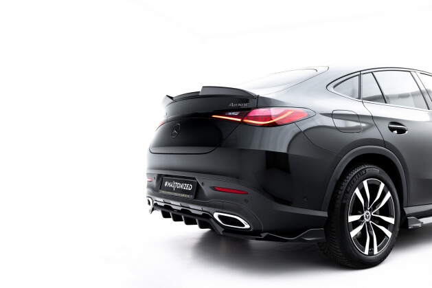 Mittlerer Cup Diffusor DTM Look Heck Ansatz für Mercedes-Benz GLC Coupe C254 schwarz Hochglanz