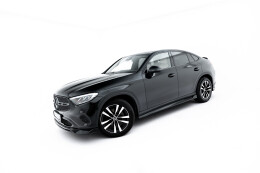 Seitenschweller Ansatz Cup Leisten für Mercedes-Benz GLC Coupe C254 schwarz Hochglanz