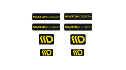 Maxton Design 3D Aufkleber / Gel Sticker 8er Set Schwarz...