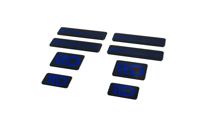 Maxton Design 3D Aufkleber / Gel Sticker 8er Set Schwarz und Marineblau