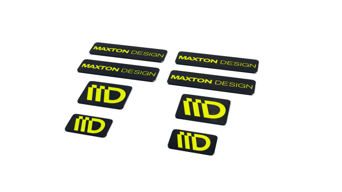 Maxton Design 3D Aufkleber / Gel Sticker 8er Set Schwarz und Limette