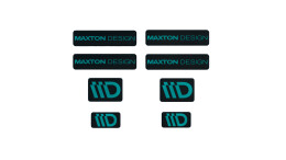 Maxton Design 3D Aufkleber / Gel Sticker 8er Set Schwarz...
