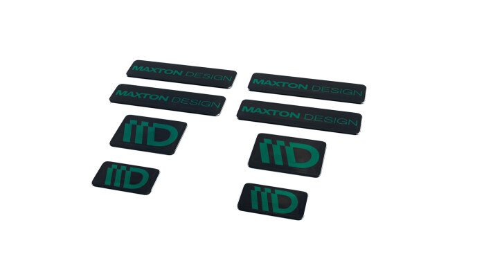 Maxton Design 3D Aufkleber / Gel Sticker 8er Set Schwarz und Grün