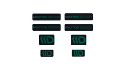 Maxton Design 3D Aufkleber / Gel Sticker 8er Set Schwarz...