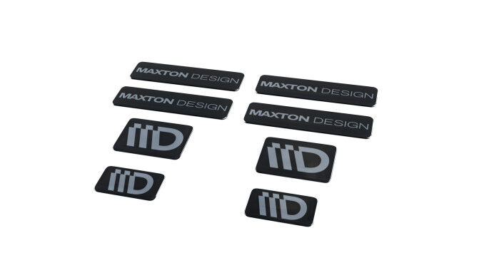 Maxton Design 3D Aufkleber / Gel Sticker 8er Set Schwarz und Grau
