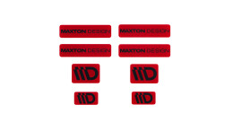 Maxton Design 3D Aufkleber / Gel Sticker 8er Set Rot und...