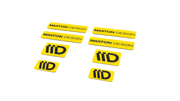 Maxton Design 3D Aufkleber / Gel Sticker 8er Set Gelb und Schwarz