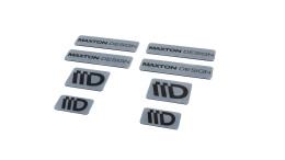 Maxton Design 3D Aufkleber / Gel Sticker 8er Set Grau und...