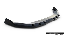 Cup Spoilerlippe Front Ansatz für Audi Q6 e-tron Standard / S-Line / SQ6 e-tron SUV / Sportback Mk1 schwarz Hochglanz