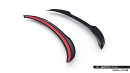 Heck Spoiler Aufsatz Abrisskante für Audi Q6 e-tron Standard / S-Line / SQ6 e-tron SUV Mk1 schwarz Hochglanz