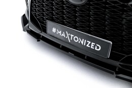 Cup Spoilerlippe Front Ansatz V.1 für Lexus IS 500 Mk3 Facelift 2 (XE30) schwarz Hochglanz
