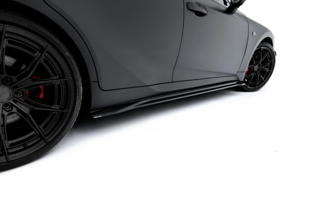 Seitenschweller Ansatz Cup Leisten für Lexus IS 500 Mk3 Facelift 2 (XE30) schwarz Hochglanz