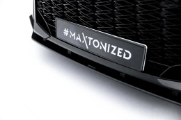 Street Pro Cup Spoilerlippe Front Ansatz + Flaps für Lexus IS 500 Mk3 Facelift 2 (XE30) schwarz Hochglanz