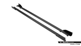 Street Pro Seitenschweller Ansatz Cup Leisten + Flaps für Lexus IS 500 Mk3 Facelift 2 (XE30) schwarz Hochglanz