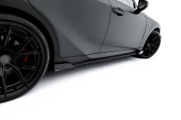 Street Pro Seitenschweller Ansatz Cup Leisten + Flaps für Lexus IS 500 Mk3 Facelift 2 (XE30) schwarz Hochglanz