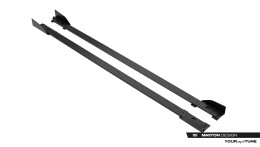 Street Pro Seitenschweller Ansatz Cup Leisten + Flaps für Lexus IS 500 Mk3 Facelift 2 (XE30) schwarz Hochglanz