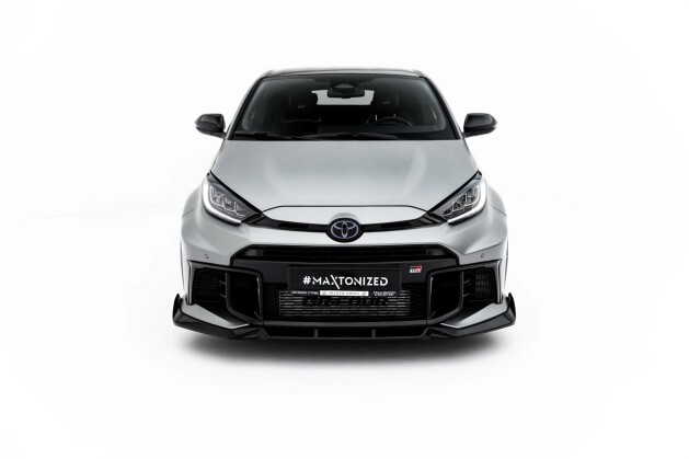 Cup Spoilerlippe Front Ansatz V.2 für Toyota GR Yaris Mk4 Facelift schwarz Hochglanz