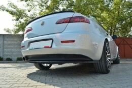 Mittlerer Cup Diffusor Heck Ansatz DTM Look passend für ALFA ROMEO 159 schwarz Hochglanz